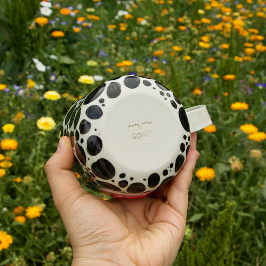 White spotted mug, 365ml