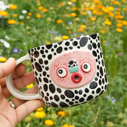 White spotted mug, 345ml
