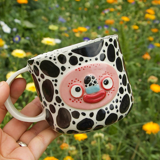 White spotted mug, 365ml