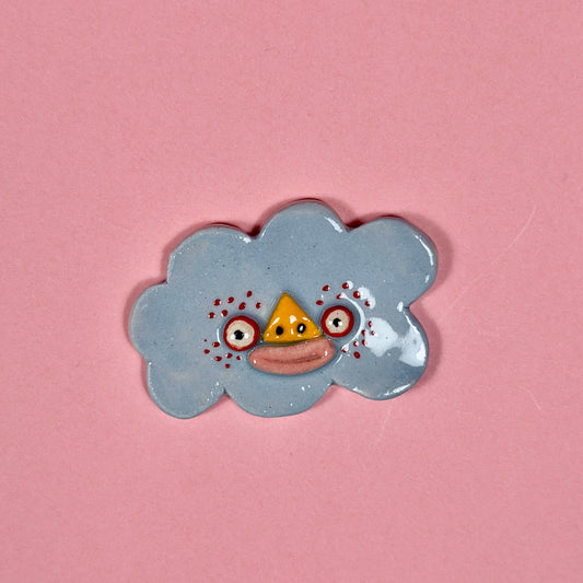 Ceramic brooch "Cloud"