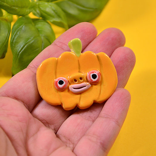 Ceramic pin "Pumpkin"