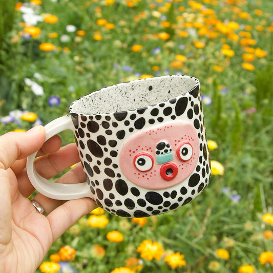 White spotted mug, 345ml